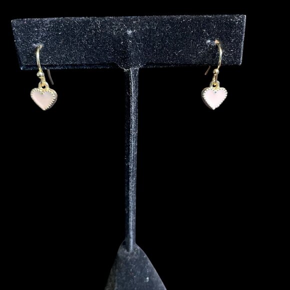 Isaac Mizrahi Gold Layered Heart Pendant Necklace/Earring Set Love Charm Dainty - Picture 4 of 10